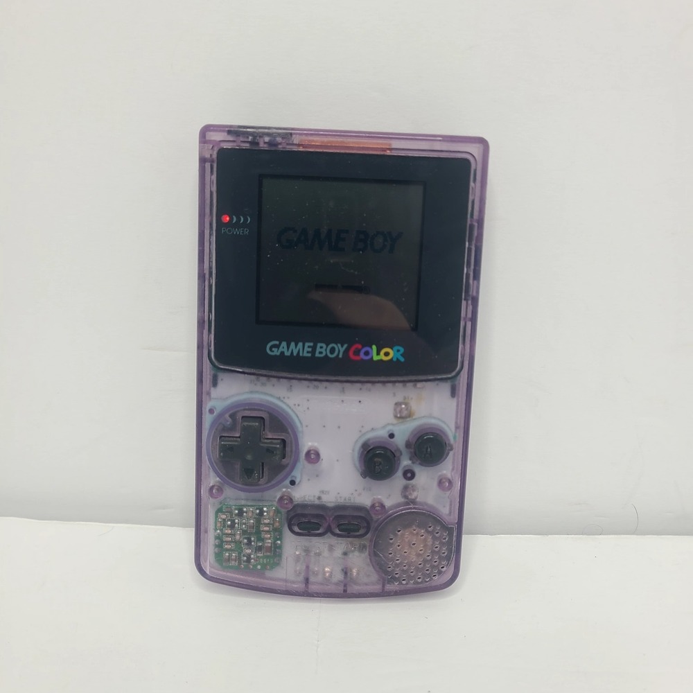 Nintendo‎ Game Boy Color Atomic Purple Console As Is No Battery Cover Parts Only